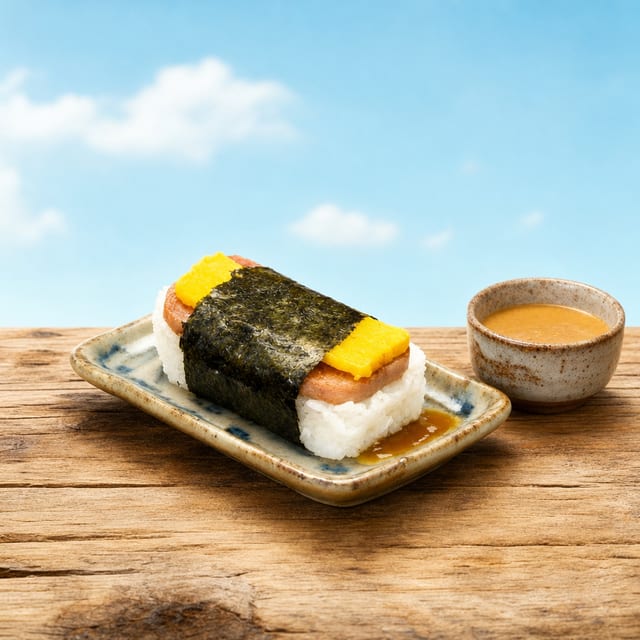Spam Musubi w/Tamago.