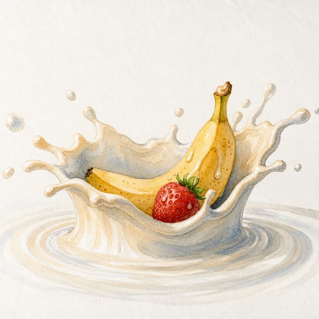 Banana + Strawberry shake (S14).