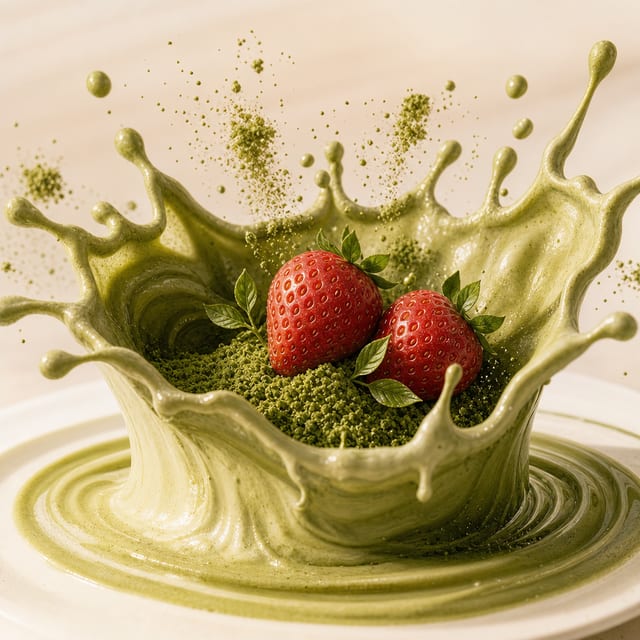 Matcha + Strawberry shake (S13).