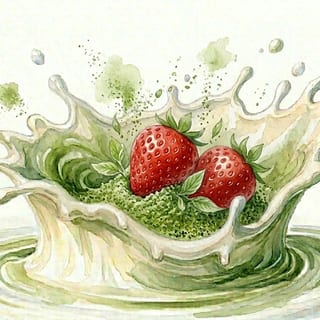 Matcha Strawberry Milkshake